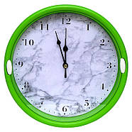 Настінні круглі годинники D 22 см на 1 АА батарейці з малюнком мармуру B08-3 Годинник у будинок, фото 4