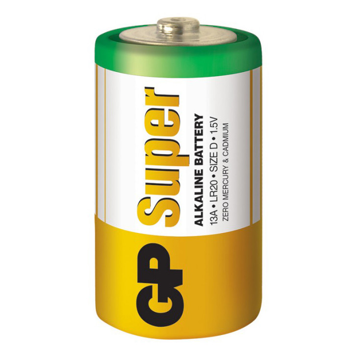 Батарейка GP SUPER ALKALINE 1.5V 13A-S2, LR20, D