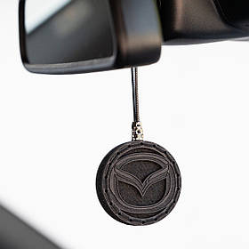 Ароматизатор дерев'яний в авто "Mazda" Black Line, 6 см.