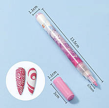 Акрилова 3D ручка/маркер - водостійкий, для розпису та дизайну нігтів Рожевий