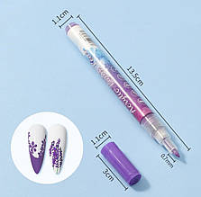 Акрилова 3D ручка/маркер - водостійкий, для розпису та дизайну нігтів Фіолетовий