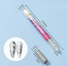 Акрилова 3D ручка/маркер - водостійкий, для розпису та дизайну нігтів Сріблястий