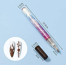 Акрилова 3D ручка/маркер - водостійкий, для розпису та дизайну нігтів Коричневий