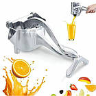 Ручний соковитискач Manual Juicer для цитрусових 22х10.8см ZP-024 сталь, фото 8