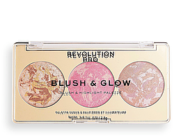 Revolution Pro Blush & Glow Palette Палетка для макіяжу обличчя "Rose Glow"