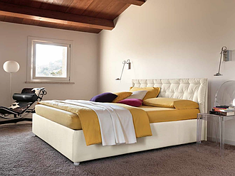 Ліжко з узголів'ям зі стьобаних подушок Noctis Smart / Ноктіс Смарт 160 х 200
