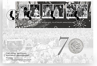 Великобританія 5 фунтів 2017 року, 70 років весілля королеви Єлизавети II і принца Філіпа. Конверт КПД