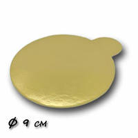 Підкладка кругла з фольгованого картону одноразова під торт Ø 9 см