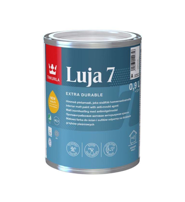 Tikkurila Luja 7 - протигрибкова матова інтер'єрна фарба (База А), 0,9 л