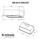 Витяжка повновбудована Minola HBI 5614 BL 1000 LED, фото 10