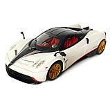 Машинка металева іграшкова Pagani huayra Roadster, Авто Експерт, 1:24, біла, світло, звук, інерція, відкр. двері, 21*5,5*9см., фото 2