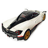 Машинка металева іграшкова Pagani huayra Roadster, Авто Експерт, 1:24, біла, світло, звук, інерція, відкр. двері, 21*5,5*9см., фото 4