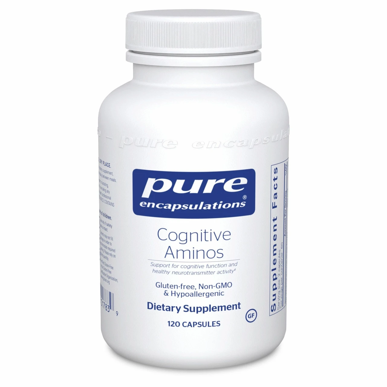 Когнітивні аміни, Cognitive Aminos, Pure Encapsulations, 120 капсул BX613