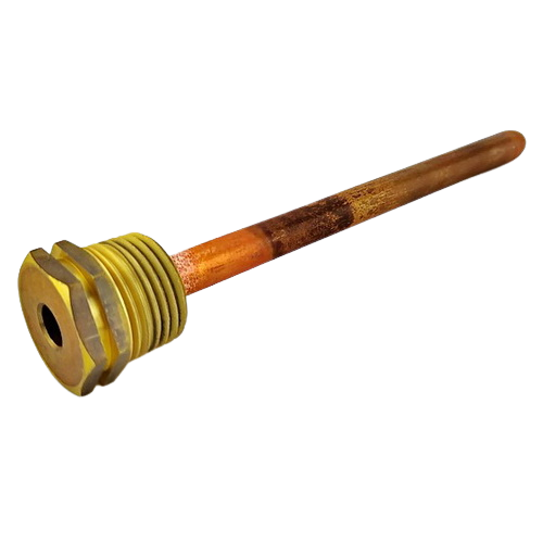 Мідна гільза для датчика температури 1/2", 7х8мм, L=120мм