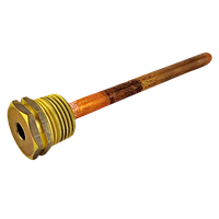 Мідна гільза для датчика температури 1/2", 7х8мм, L=120мм