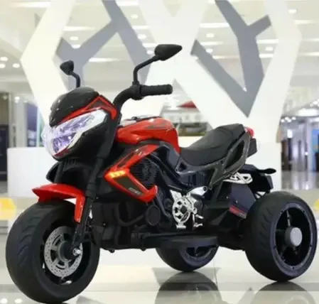 Дитячий триколісний електромотоцикл від 3 до 6 років BMW червоний. Трицикл для дітей 2*35 ВТ M 4152EL-6