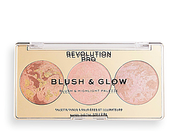 Revolution Pro Blush & Glow Palette Палетка для макіяжу обличчя "Peach Glow"