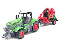 Трактор Limo Toy з причепом на радіокеруванні підсвічування масштаб 1:24 Зелений (M 5016)
