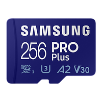 Карта Памяти Samsung Pro Plus UHS-I U3 V30 A2 + SD Adapter 256GB