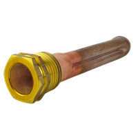 Мідна гільза для датчика температури 1/2", 15х16мм, L=110мм (три камери)