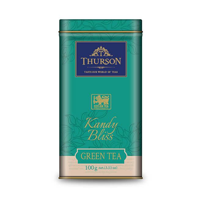 Чай Thurson Kandy Bliss зелений розсипний цейлонський 100 грамів у бляшанці