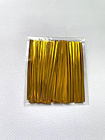 Декоративная завязка-зажим для пакетов Золотая 100 шт