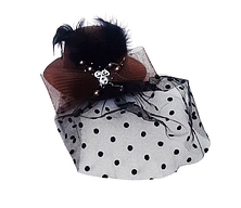 Капелюх жіночий "Коричневі перли", фото 2