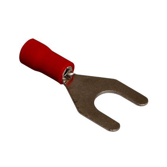 Клема ножова 2,8мм вилка MDD1.25-110(8) ізол., 0,5-1,5мм2, черв.