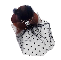 Капелюх жіночий "Коричневі перли", фото 5