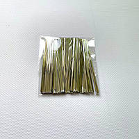 Декоративная завязка-зажим для пакетов Серебристая 100 шт