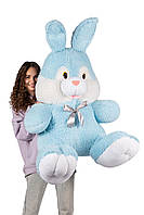 Плюшевый заяц 140 см Голубой, Мягкая игрушка заяц, Мягкая игрушка большая, Мягкий зайка