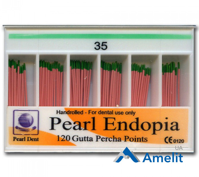 Штифти гутаперчеві 0.2 кон., №35 (Pearl), 120 шт./пак.
