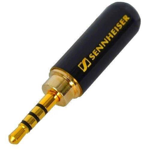 Штекер 2,5мм 4C, Sennheiser, метал. корпус, чорний