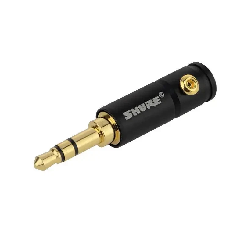 Штекер 3,5мм стерео, Shure, метал. корпус, чорний