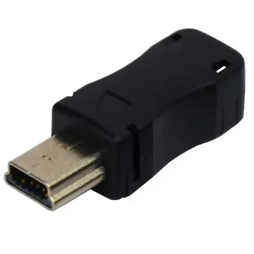 Штекер mini USB 5pin, під шнур, пластик