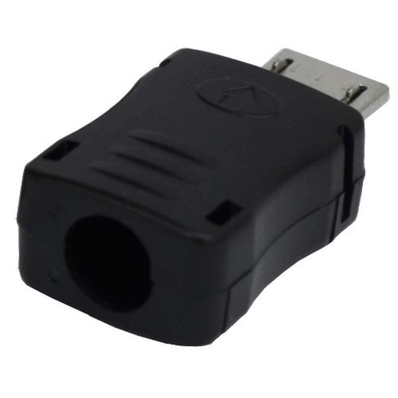 Штекер miсro USB , під шнур, пластик