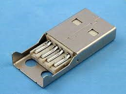 Штекер USB тип A, під шнур, чорний