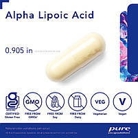 Pure Encapsulations Alpha Lipoic Acid 600 mg / Альфа-ліпоєва кислота 600 мг 120 капс BX091, фото 4