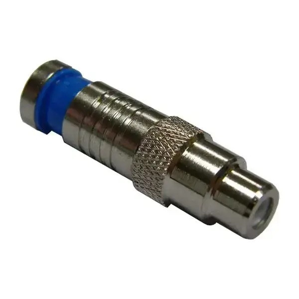 Гніздо RCA для кабеля RG-6, компресійний, мідь