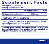 IP6 (гексафосфат інозиту), IP6 (Inositol Hexaphosphate), Pure Encapsulations, 180 капсул BX665, фото 3