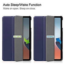 Шкіряний чохол-книжка Crazy Horse для Oppo Pad Air синій, фото 5