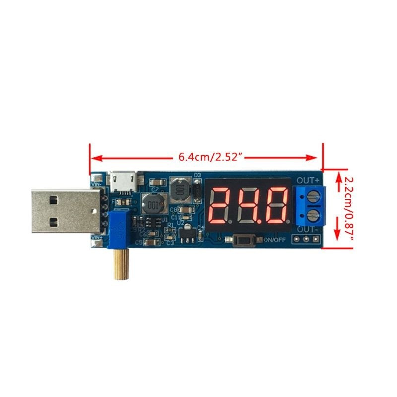 Підвищуючий перетворювач модуля живлення DC-DC 5V to 1.2-24V USB