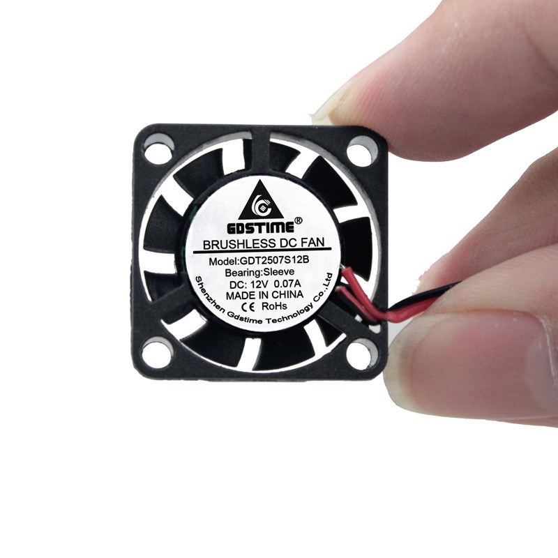 Кулер 2507S 2Pin DC 12V  25x25x7mm Mini, XH2.54