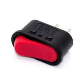 Перемикач Daier KCD1-10-101 RD, ON-OFF, 2pin, 6A 250VAC
