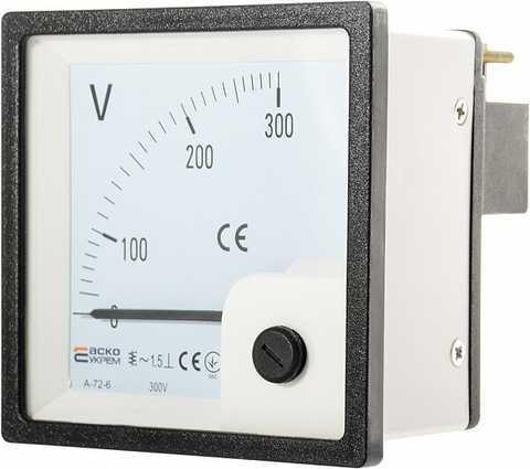 AС Вольтметр 300В 72х72 ( A-72-6)
