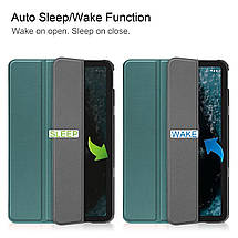 Шкіряний чохол книжка Crazy Horse для Nokia T20 зелений, фото 5