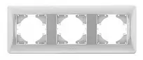 Рамка VIDEX BINERA срібний шовк 3 поста горизонтальна (VF-BNFR3H-SS) (12/96)