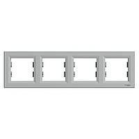 Рамка чотиримісна горизонтальна, ASFORA алюміній