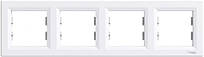 Рамка чотиримісна горизонтальна, біла  ASFORA