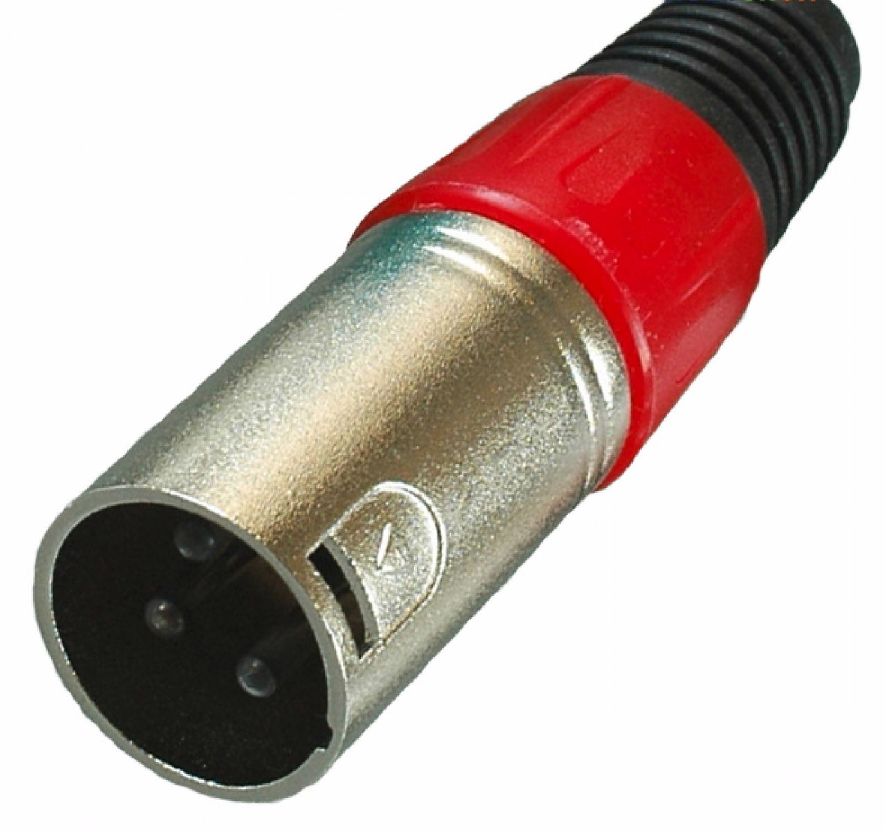Гніздо CANON (XLR) 3pin, під шнур, червона гайка